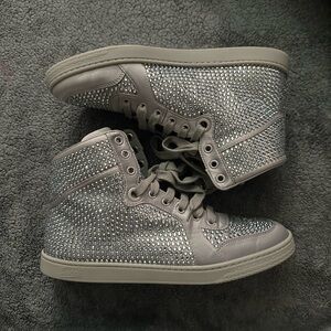 Gucci Crystal Coda Hi-Top in grey 38.5